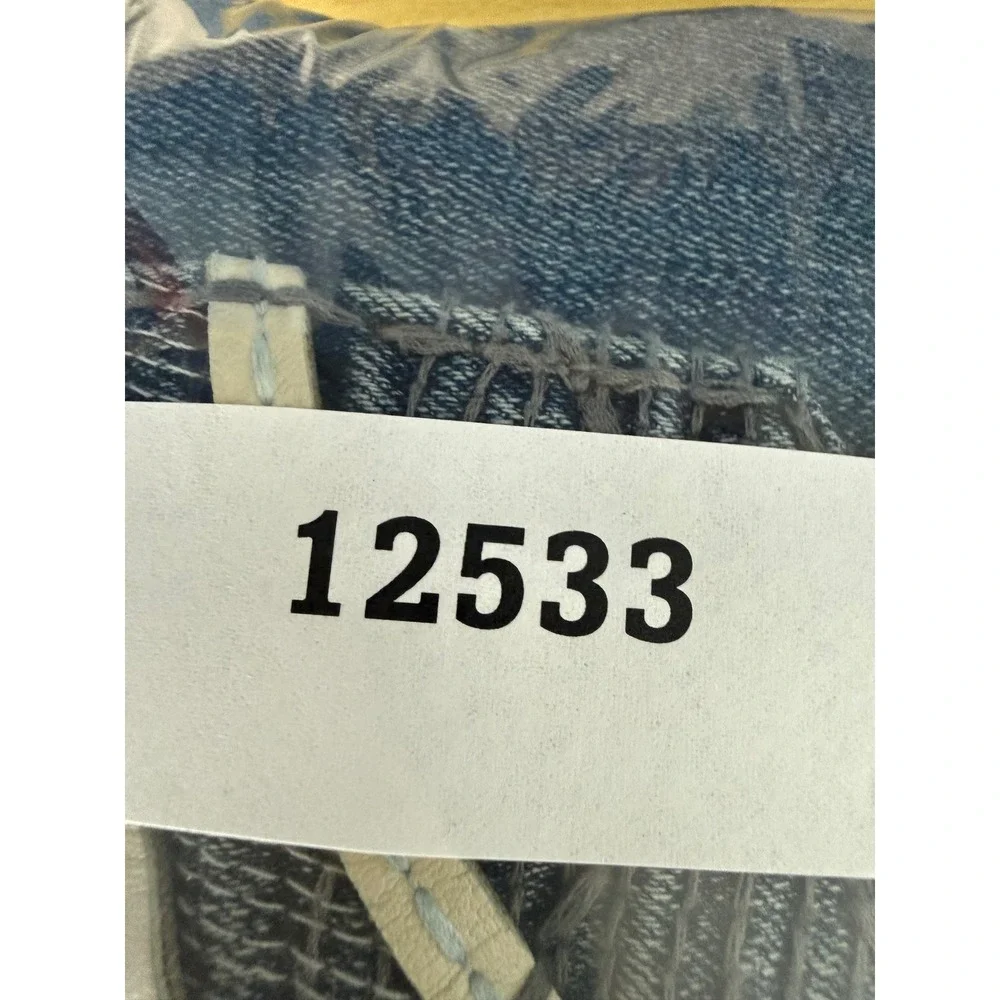 Buckle Black Jeans Mens 32L Blue Bootcut Fit No 3 BBLA374 Embroidered Pocket - Picture 12 of 12